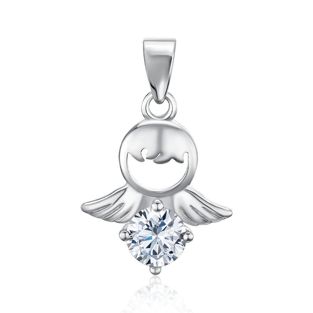Серебряная подвеска с фианитом. Артикул SP00884-P/12/1