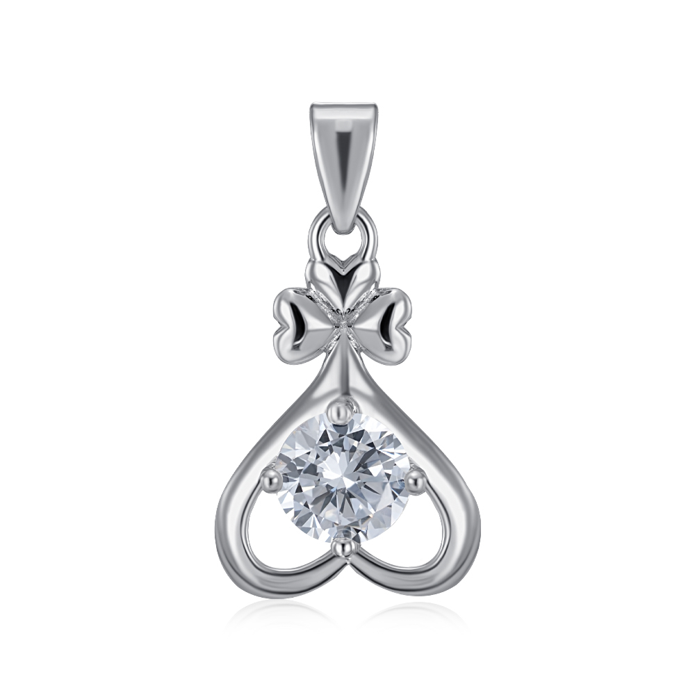Серебряная подвеска с фианитом. Артикул SP00992-P/12/1