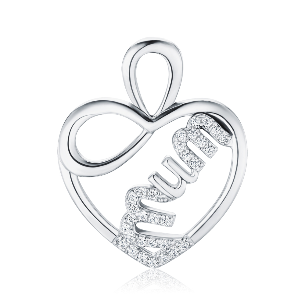 Серебряная подвеска с фианитами SP06082A-P/12/1