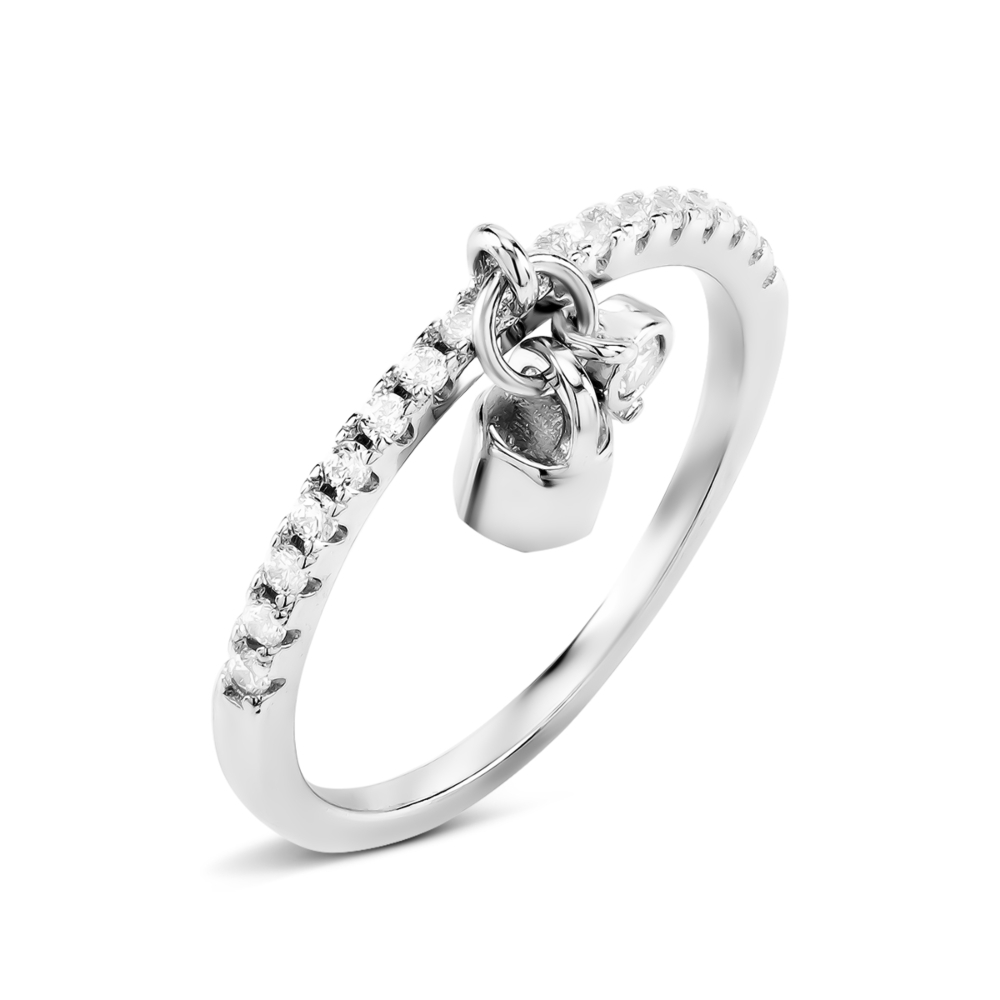 Серебряное кольцо с фианитами. Артикул UG5A05933