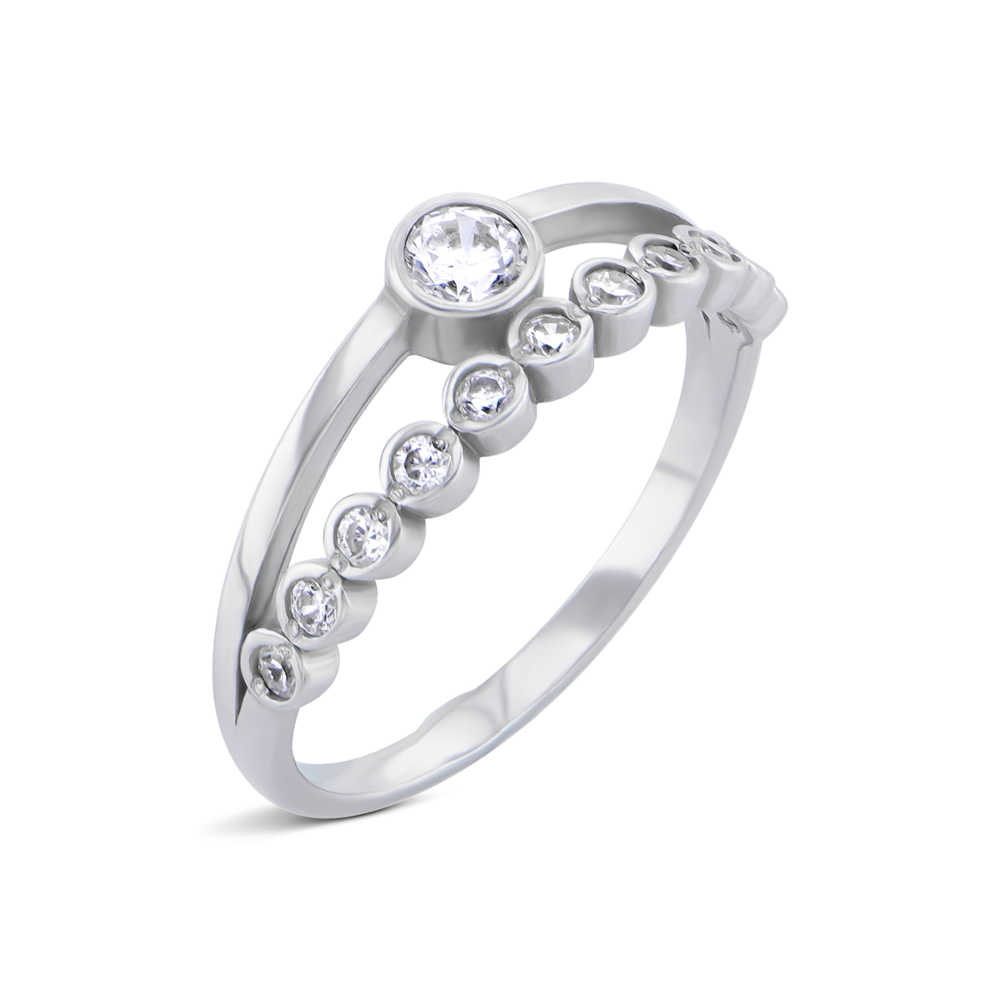 Серебряное кольцо с фианитами. Артикул UG5SZDR09690