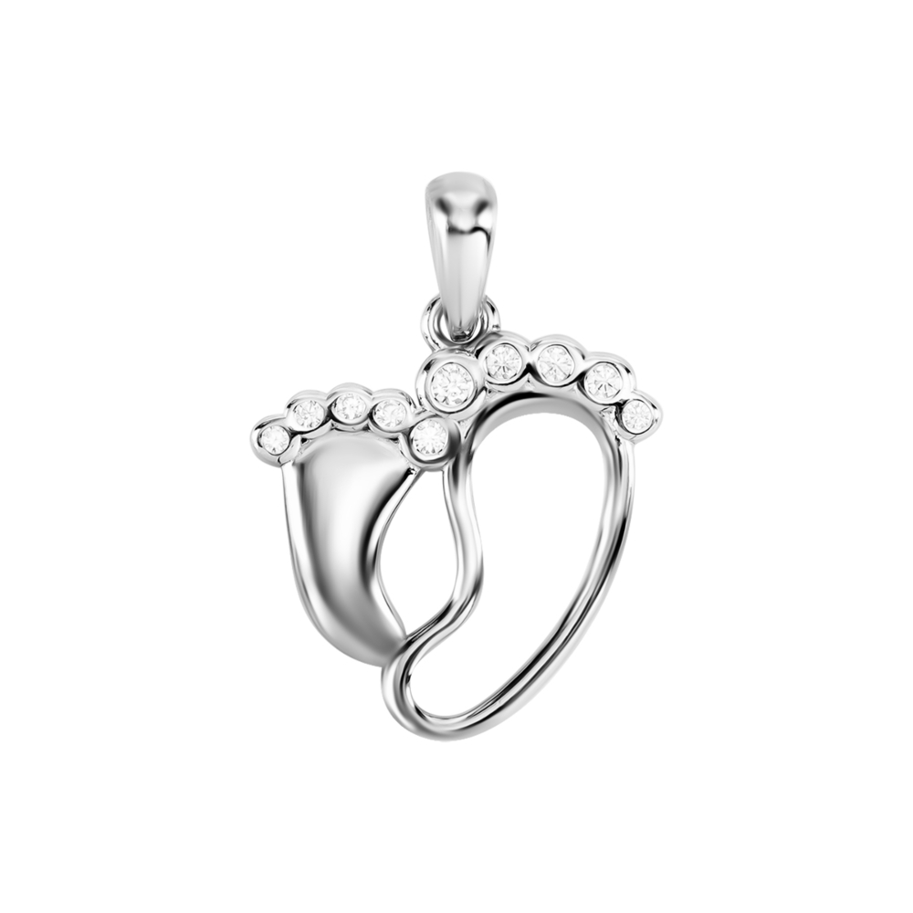 Серебряная подвеска Ножки с фианитами. Артикул UG5YN00297