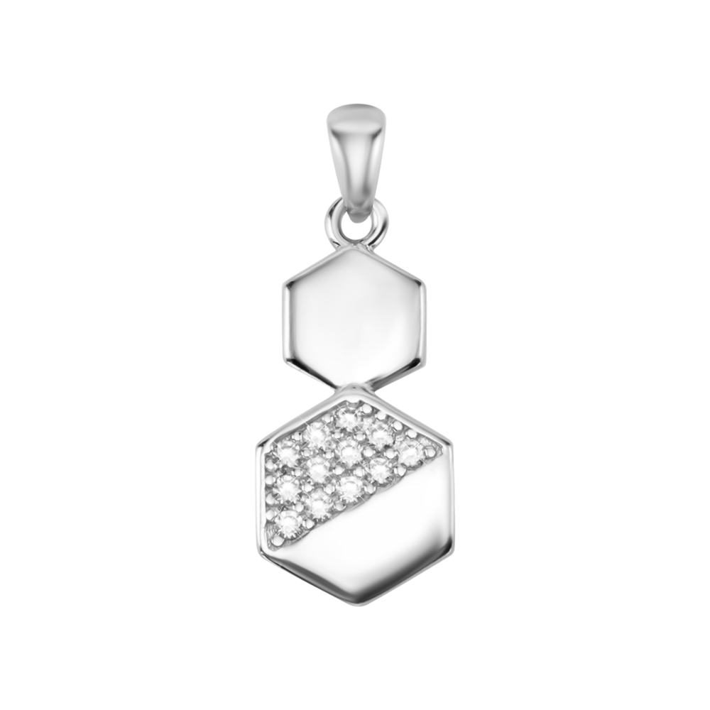 Серебряная подвеска с фианитами. Артикул UG5G00660