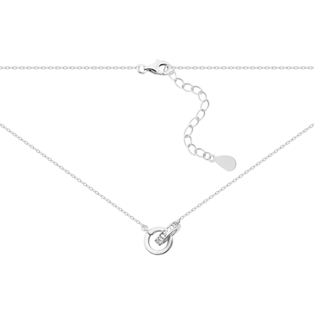 Серебряное колье с фианитами. Артикул UG5560038/1б