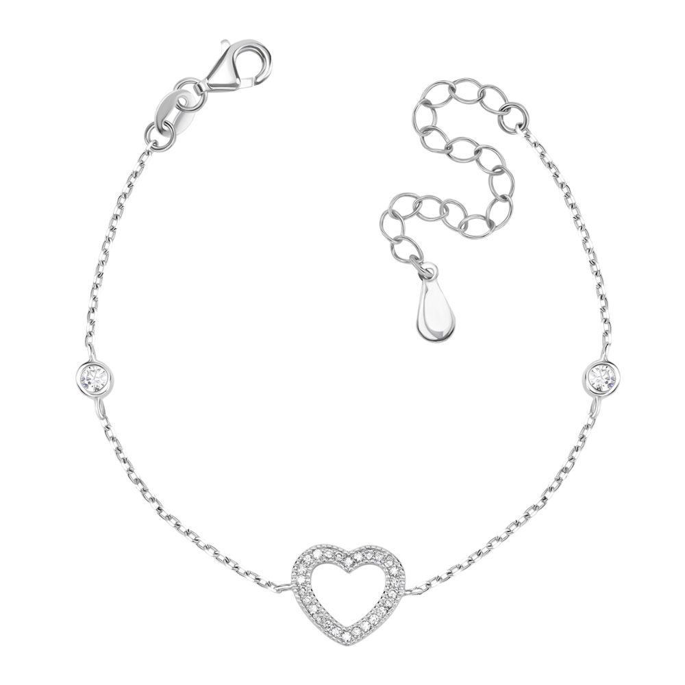 Срібний браслет з фіанітами. Артикул UG55-0008б