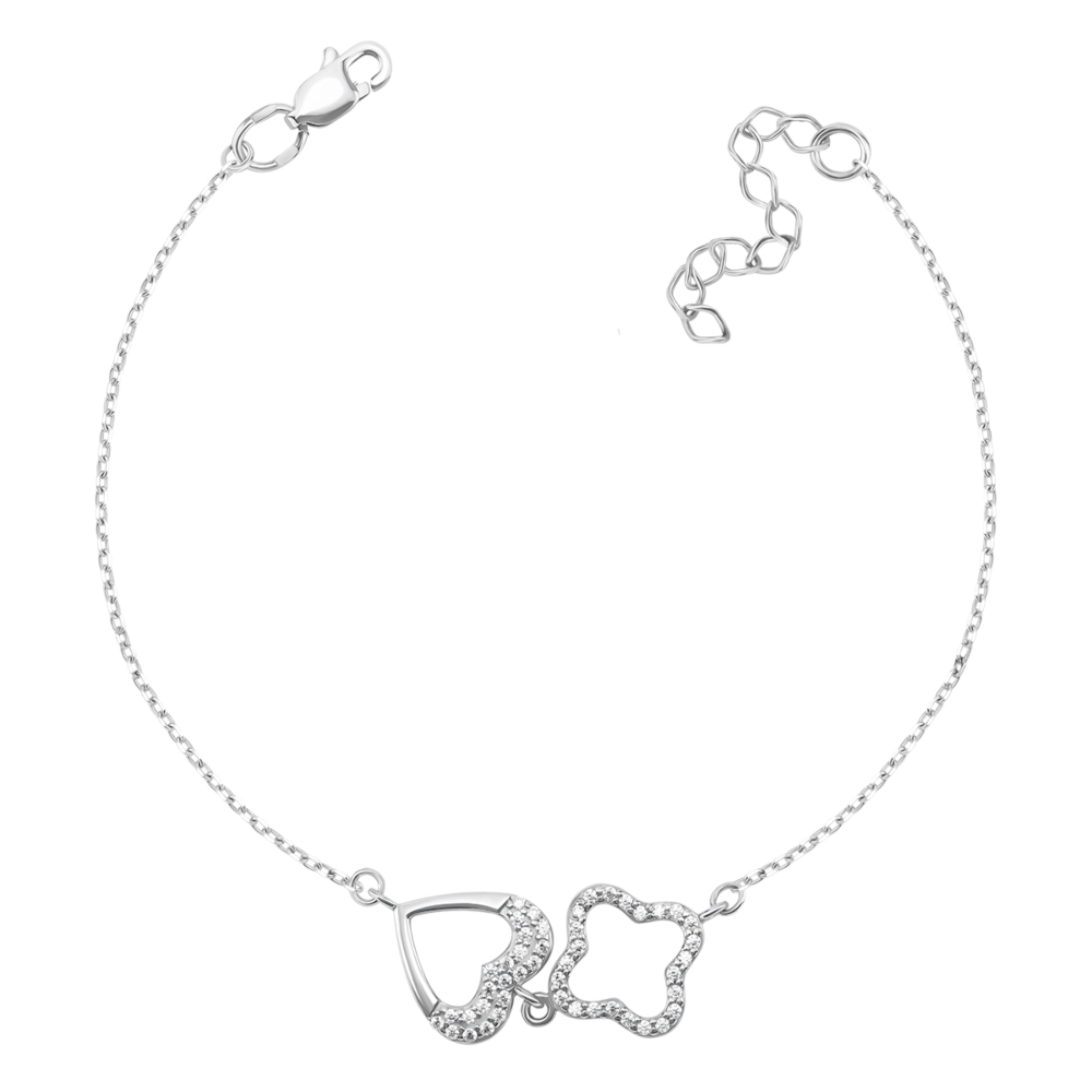 Серебряный браслет с фианитами. Артикул UG51BR31256