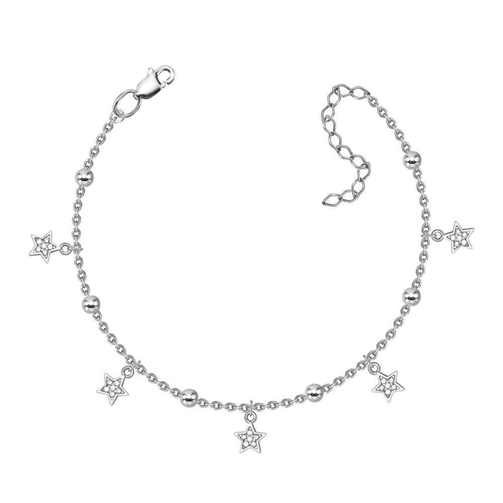 Серебряный браслет с фианитами. Артикул UG51BR72411