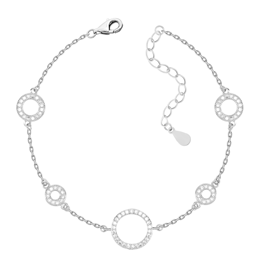 Срібний браслет з фіанітами. Артикул UG5550085б