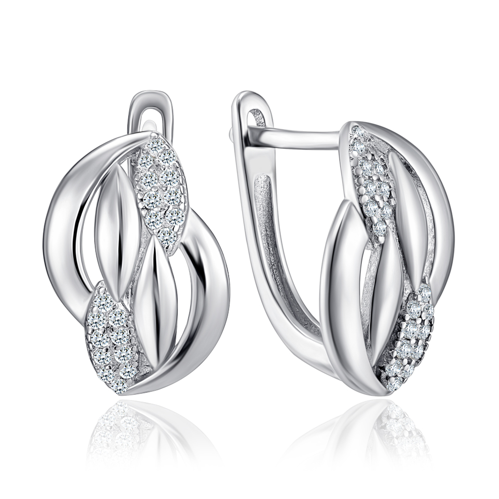 Серебряные серьги с фианитами. Артикул SZDE04859-E/12/1