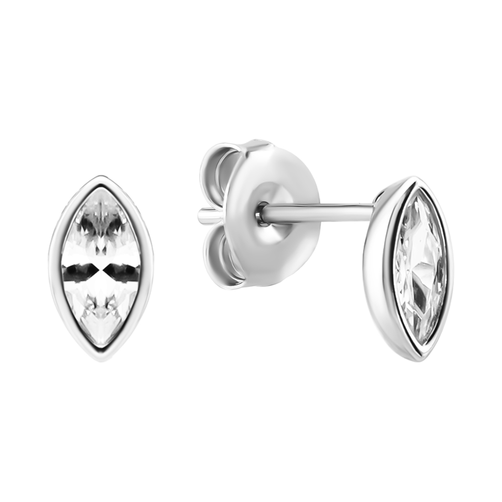 Серебряные пуссеты с фианитами. Артикул UG5SZDE09074