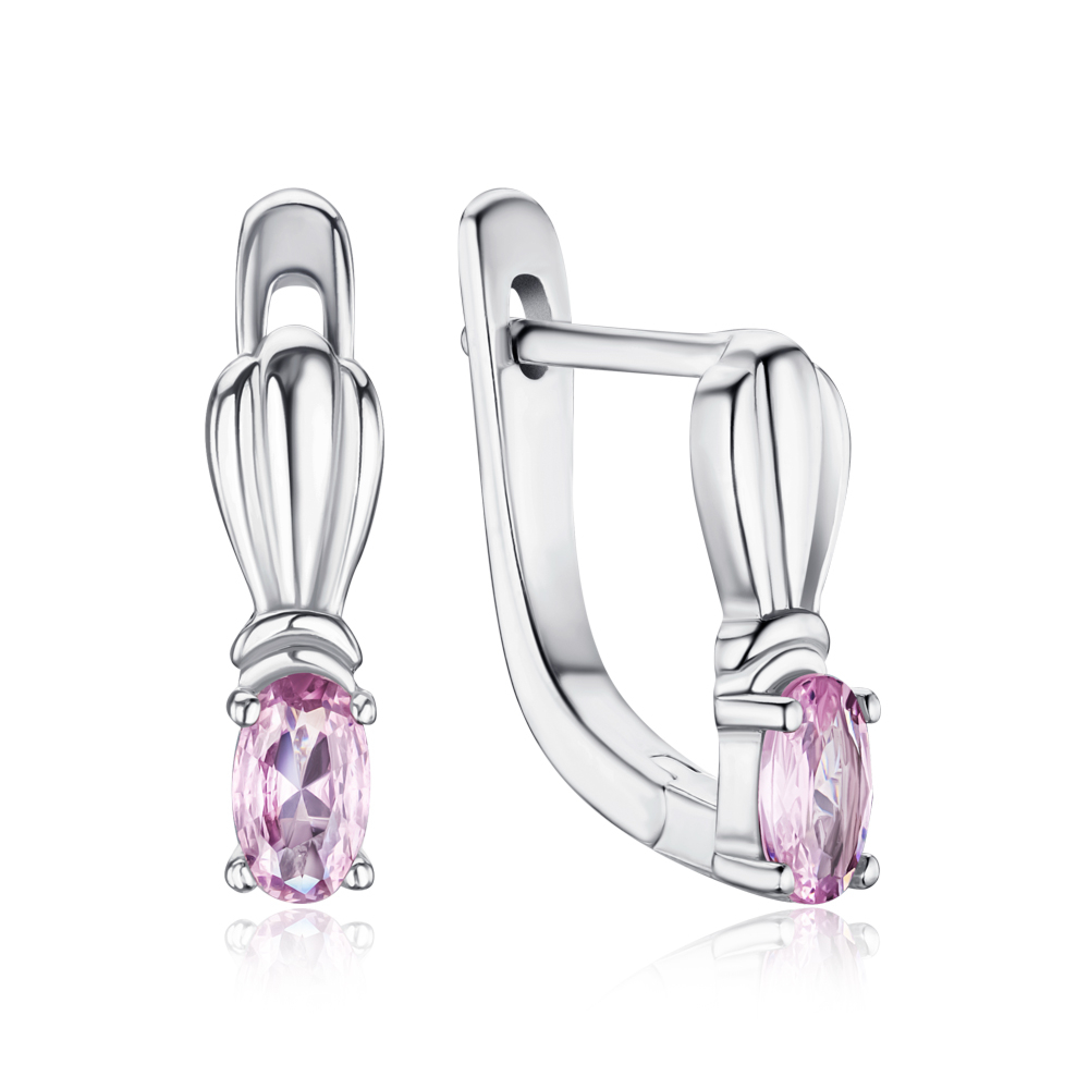 Срібні сережки з фіанітом SZDE15061-E/12/1504