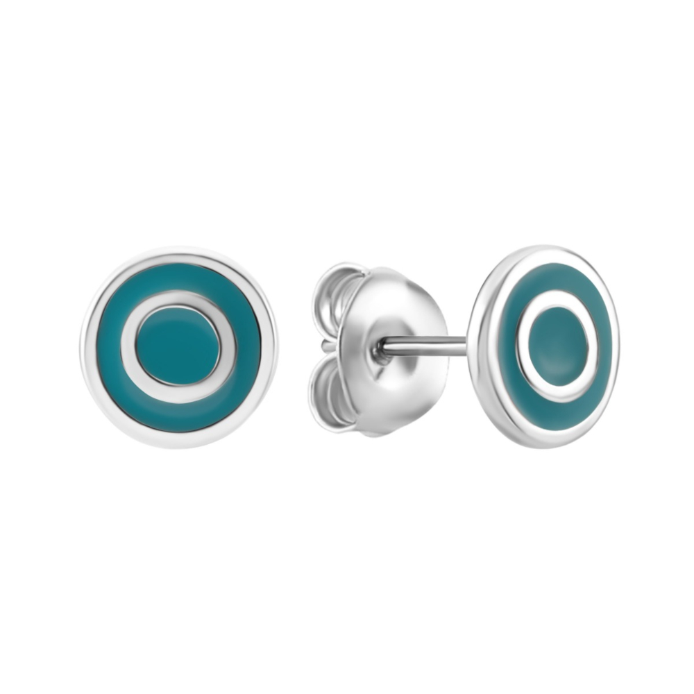 Серебряные пусеты с эмалью. Артикул UG5SZDE21210