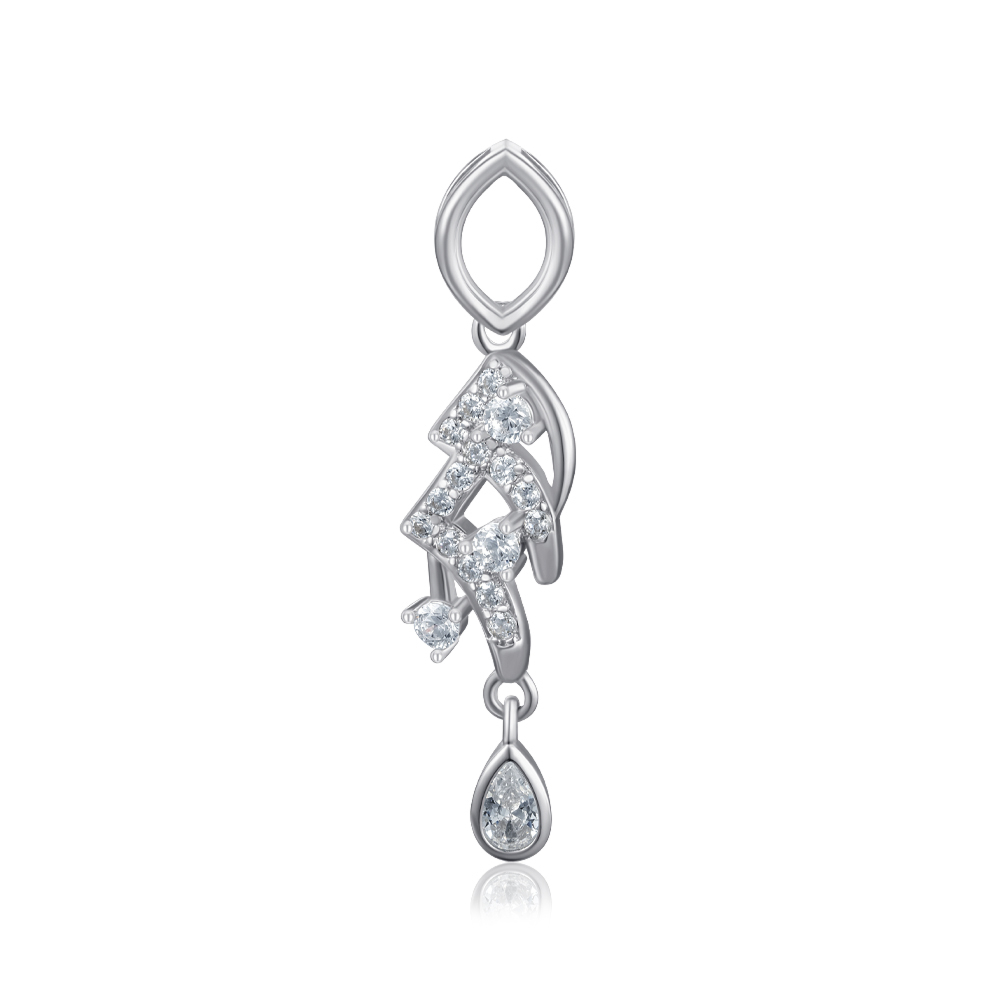 Серебряная подвеска с фианитами. Артикул SZDP00255-P/12/1