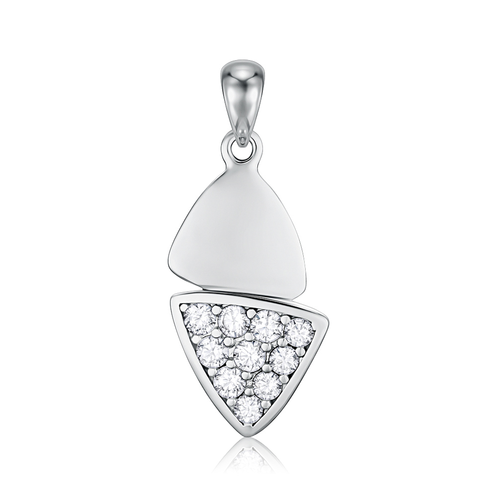 Срібна підвіска з фіанітами SZDP00260-P/12/1