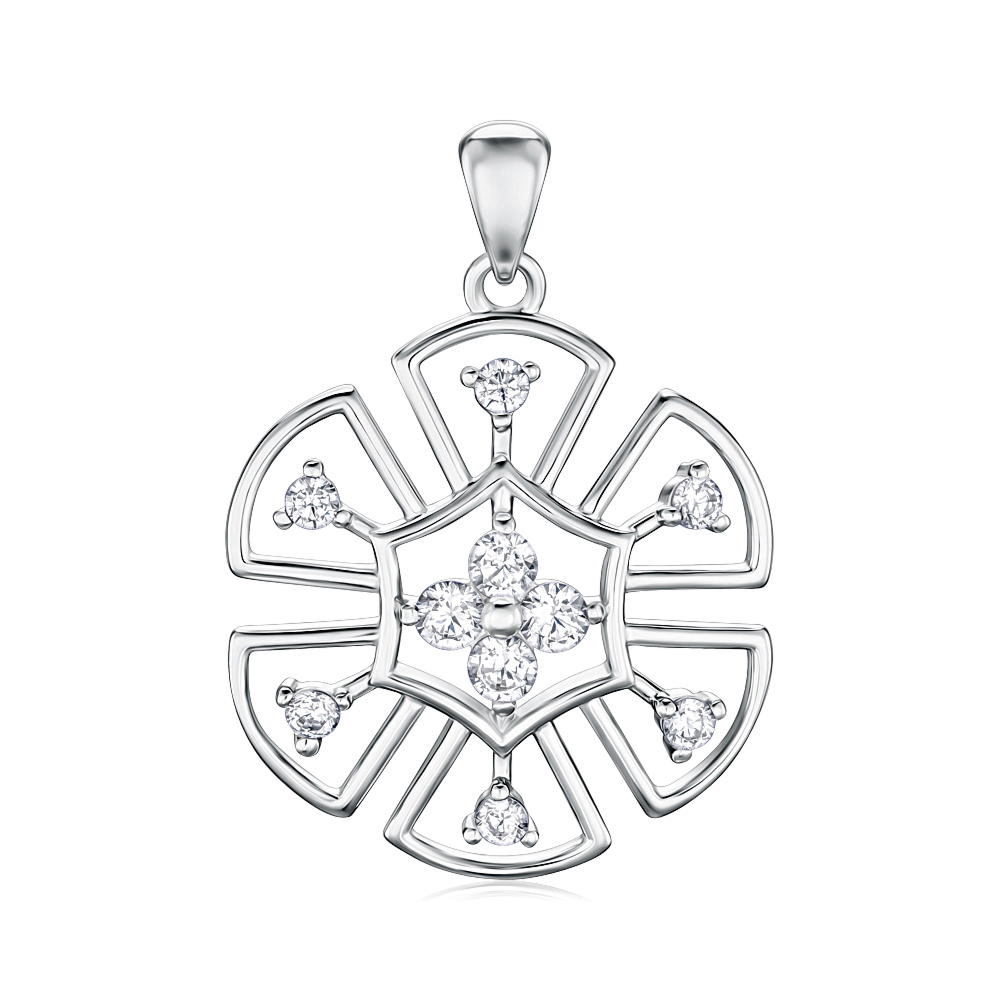 Серебряная подвеска с фианитами SZDP00332-P/12/1