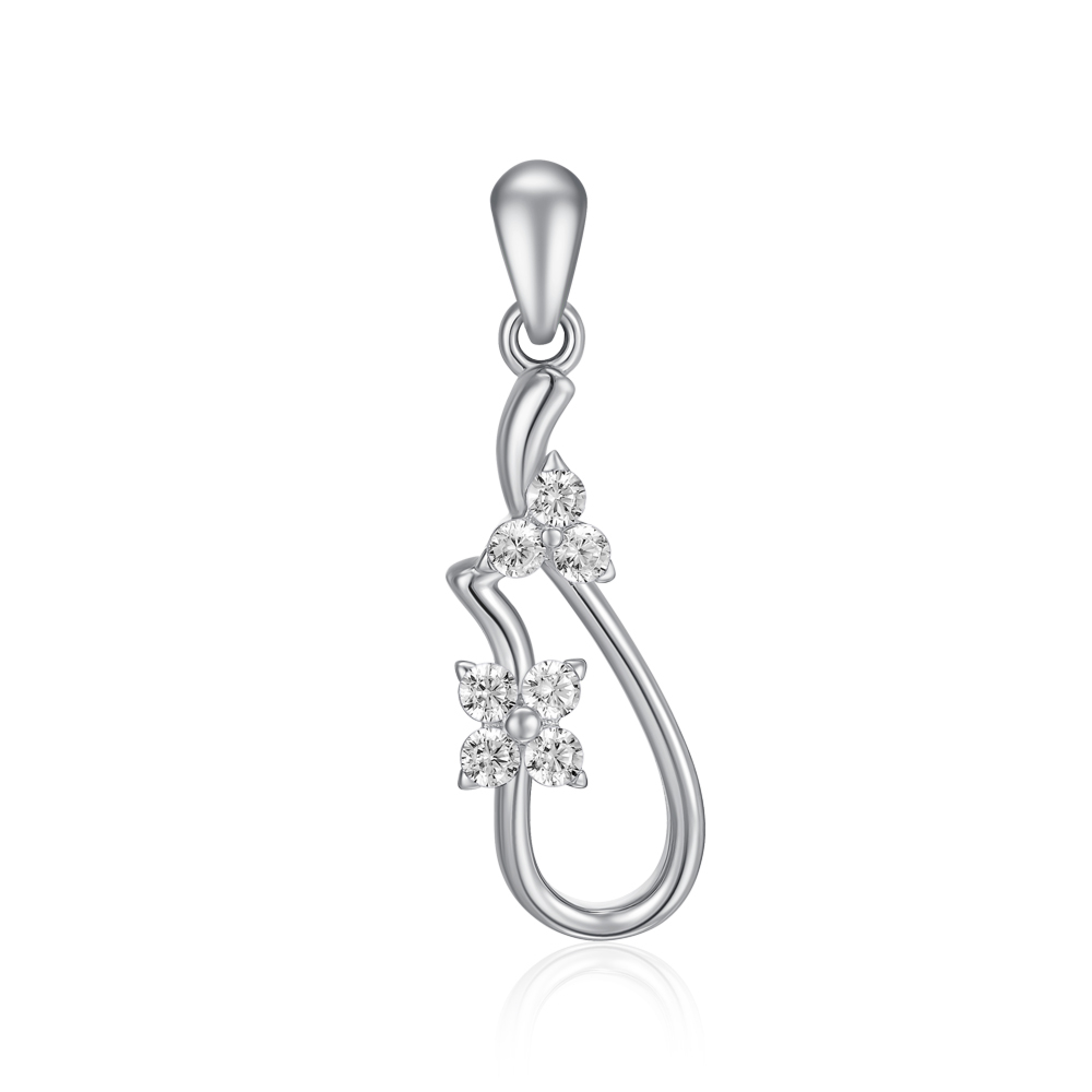 Серебряная подвеска с фианитами. Артикул SZDP00403-P/12/1