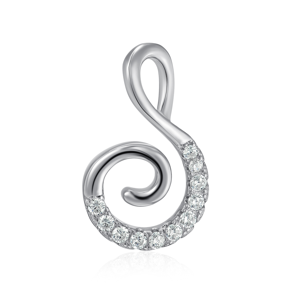 Серебряная подвеска с фианитами. Артикул SZDP00435-P/12/1