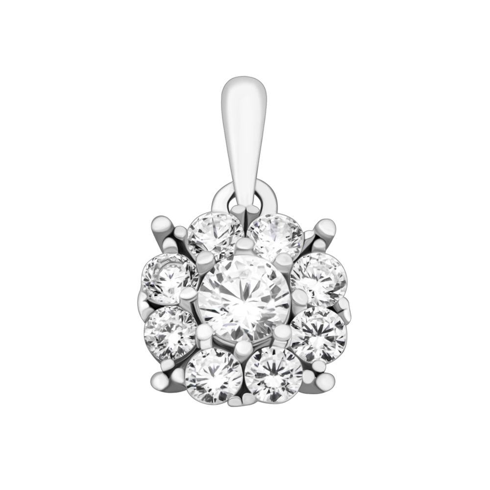Серебряная подвеска с фианитами. Артикул UG5SZDP00940