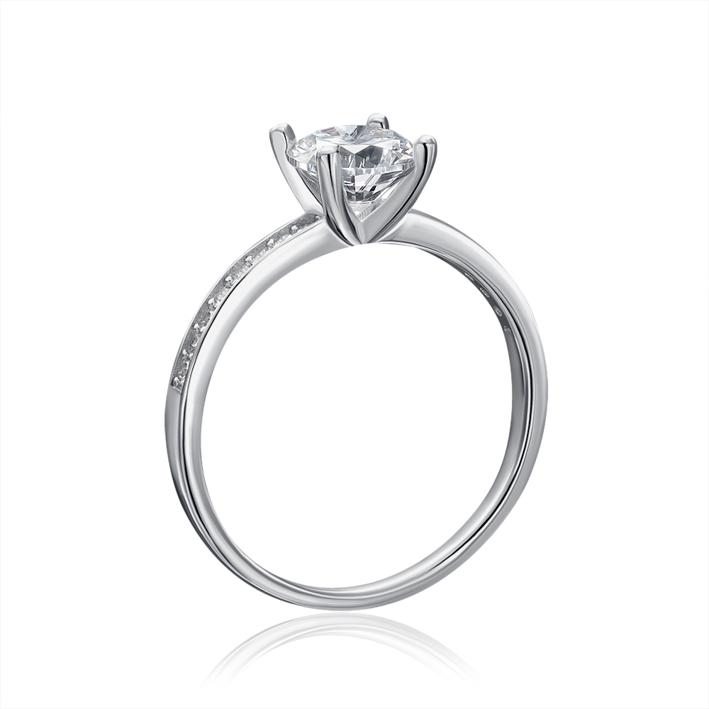 Серебряное кольцо с фианитами. Артикул SZDR00189-R/12/1