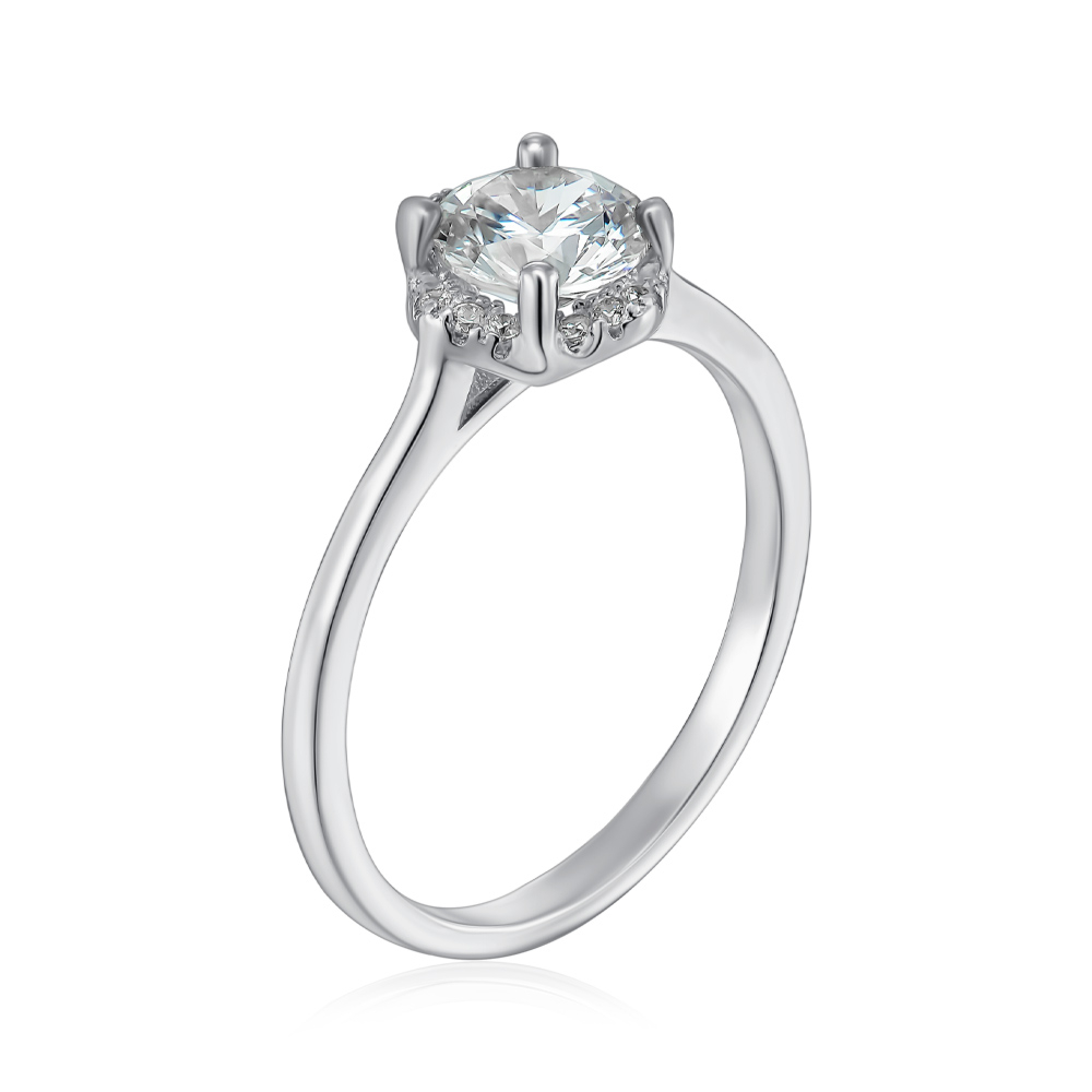 Серебряное кольцо с фианитами. Артикул SZDR00274-R/12/1