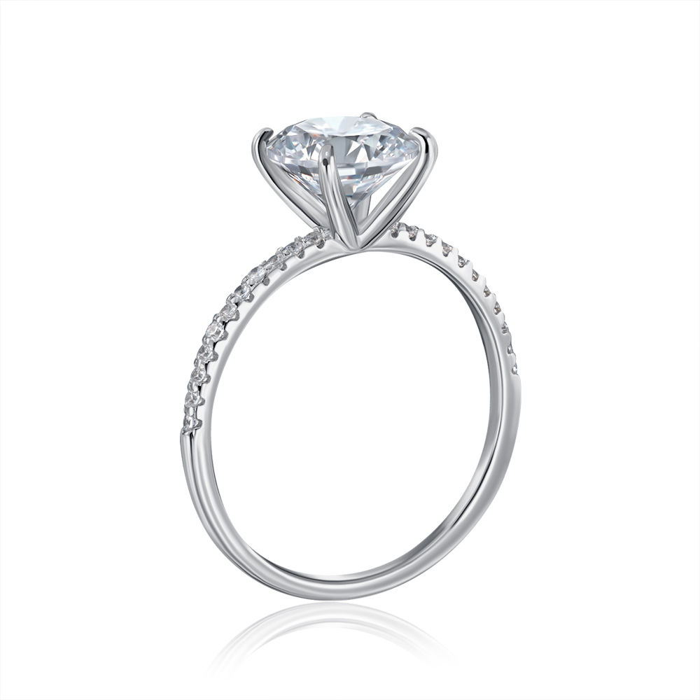 Серебряное кольцо с фианитами. Артикул SZDR00438-R/12/1