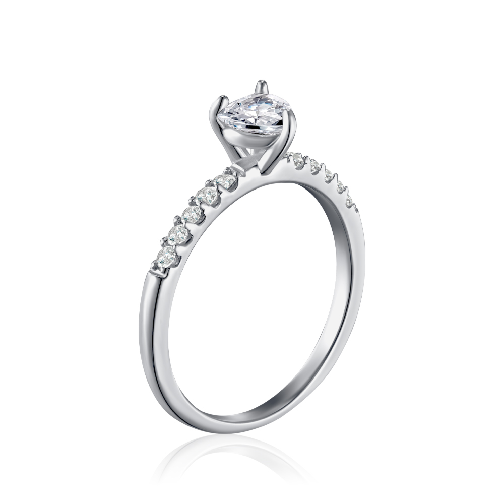 Срібна каблучка з фіанітами SZDR00690-R/12/1