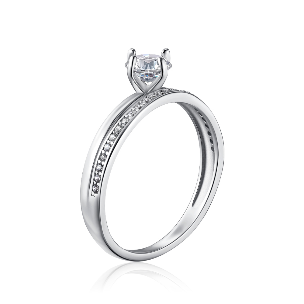 Срібна каблучка з фіанітами SZDR00922-R/12/1