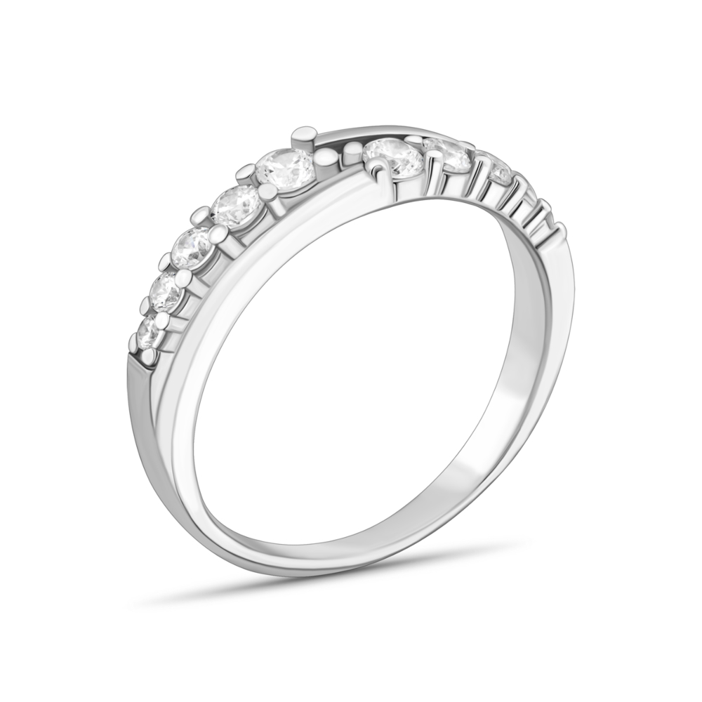 Серебряное кольцо с фианитами. Артикул UG5SZDR03088