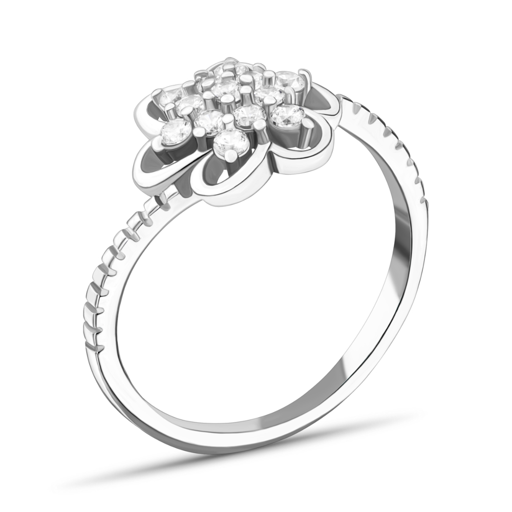 Серебряное кольцо с фианитами. Артикул UG5SZDR05856