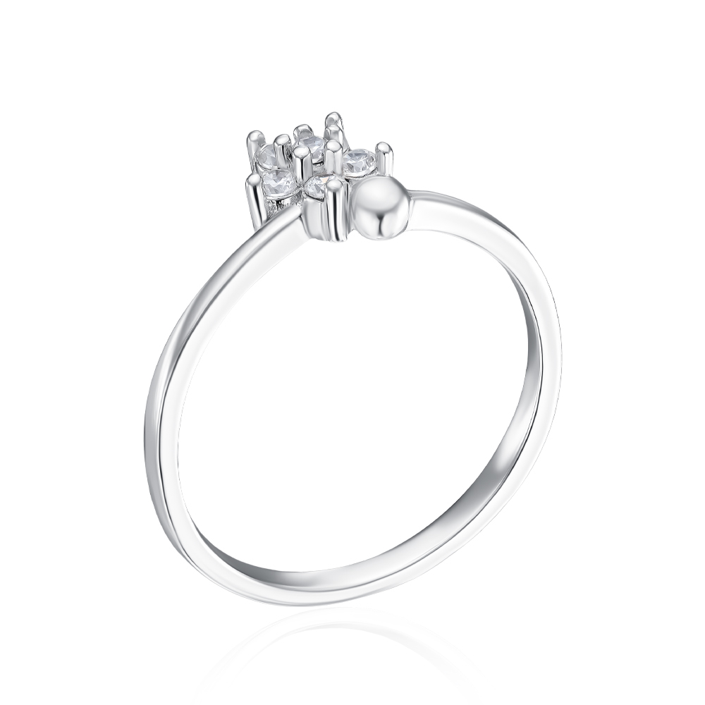 Серебряное кольцо с фианитами. Артикул SZDR10199-R/12/1