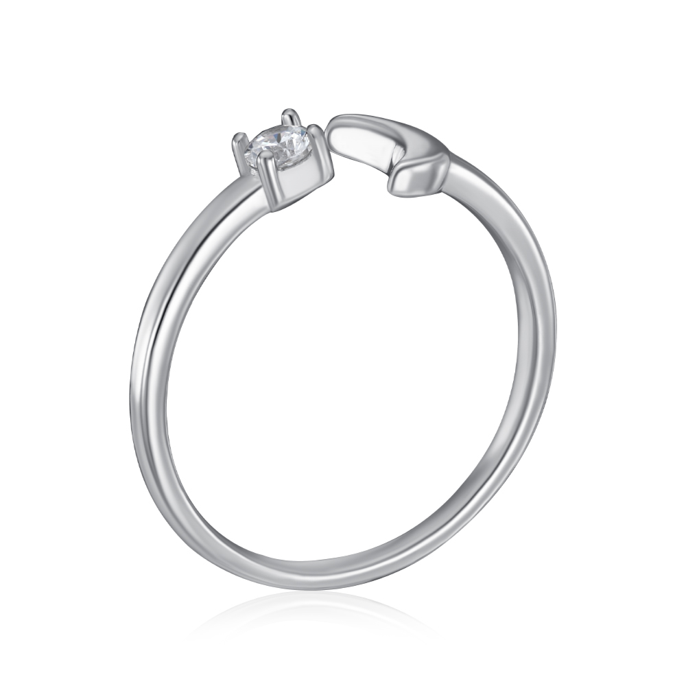 Серебряное кольцо с фианитом. Артикул SZDR10355-R/12/1
