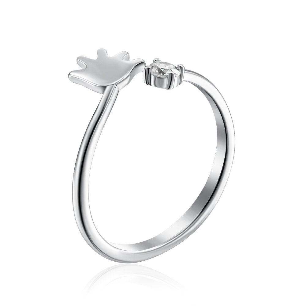 Серебряное кольцо с фианитом. Артикул SZDR10363-R/12/1