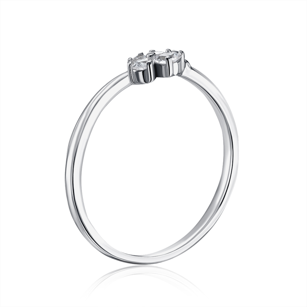 Серебряное кольцо с фианитами. Артикул SZDR10413-R/12/1
