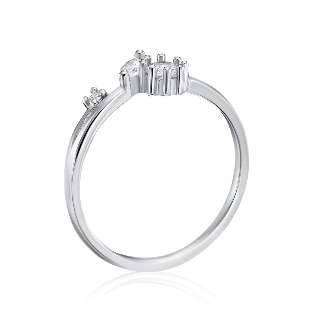 Серебряное кольцо с фианитами. Артикул SZDR10432-R/12/1