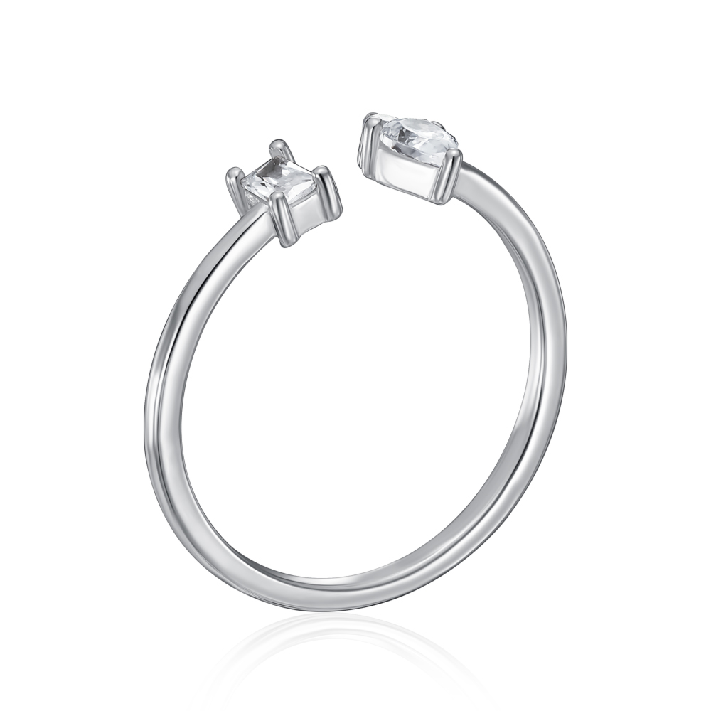 Серебряное кольцо с фианитами. Артикул SZDR10438-R/12/1