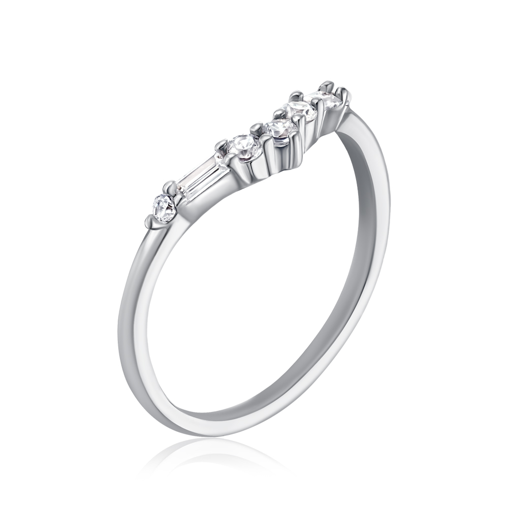 Серебряное кольцо с фианитами. Артикул SZDR15654-R/12/1