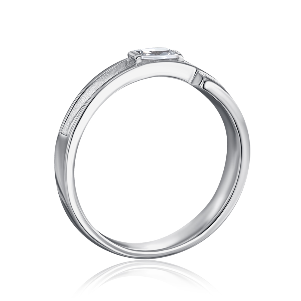 Серебряное кольцо с фианитом. Артикул SZDR15694-R/12/1