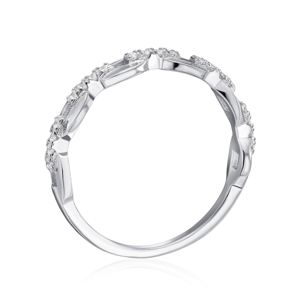 Серебряное кольцо с фианитами. Артикул SZDR15695-R/12/1