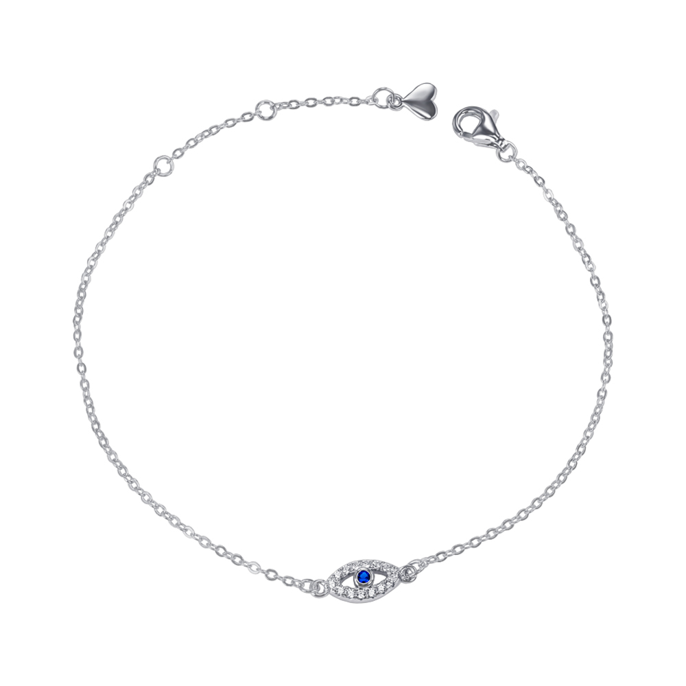 Серебряный браслет с фианитами. Артикул TZ150003-S-W-SP-B/12/1511