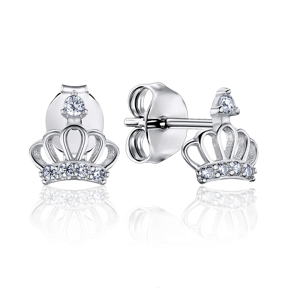 Срібні сережки з фіанітами YE00118-E/12/1