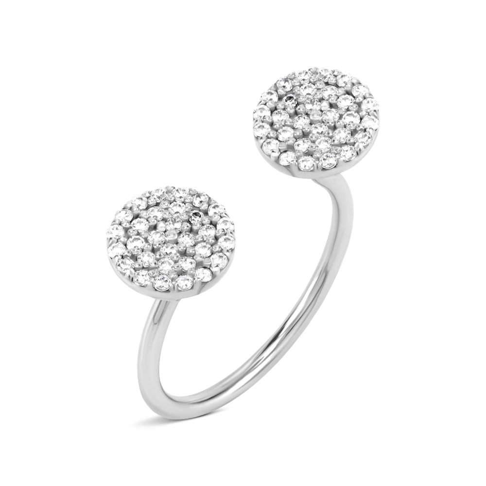 Золотое фаланговое кольцо с фианитами. Артикул UG51010200465