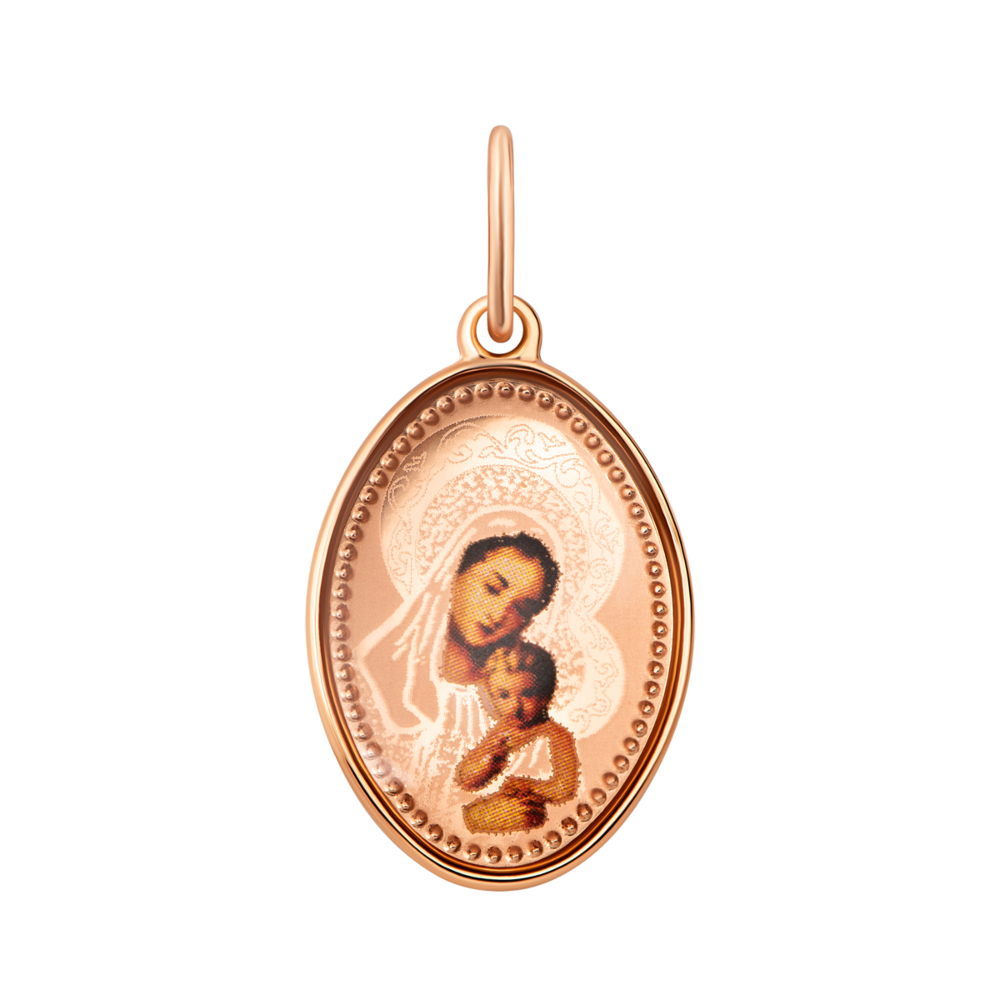 Золотая подвеска-иконка Божией Матери.Артикул UG53112019301