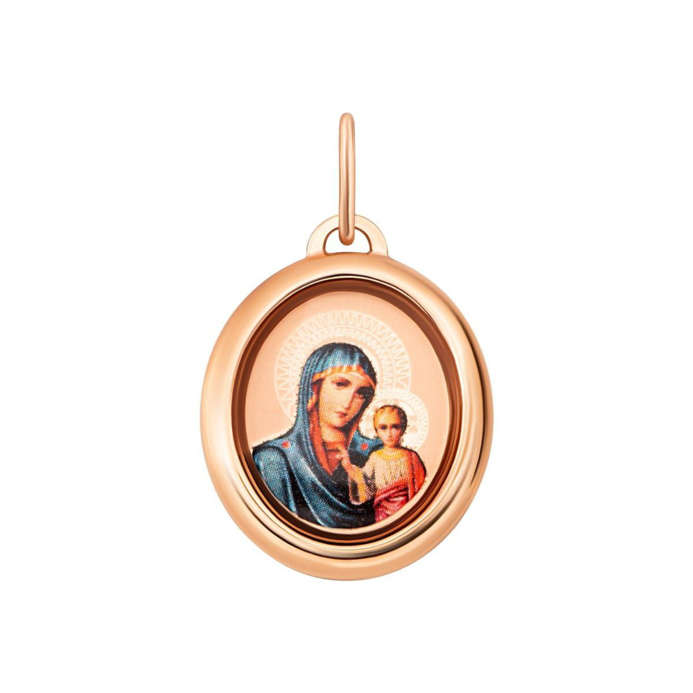 Золотая подвеска-иконка Божией Матери. Артикул UG53112020101