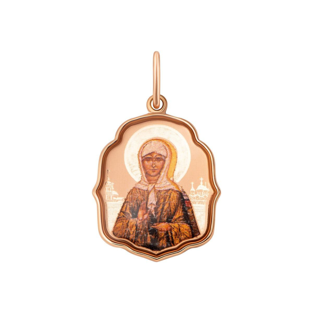Золотая подвеска-иконка Божией Матери. Артикул UG53112020601