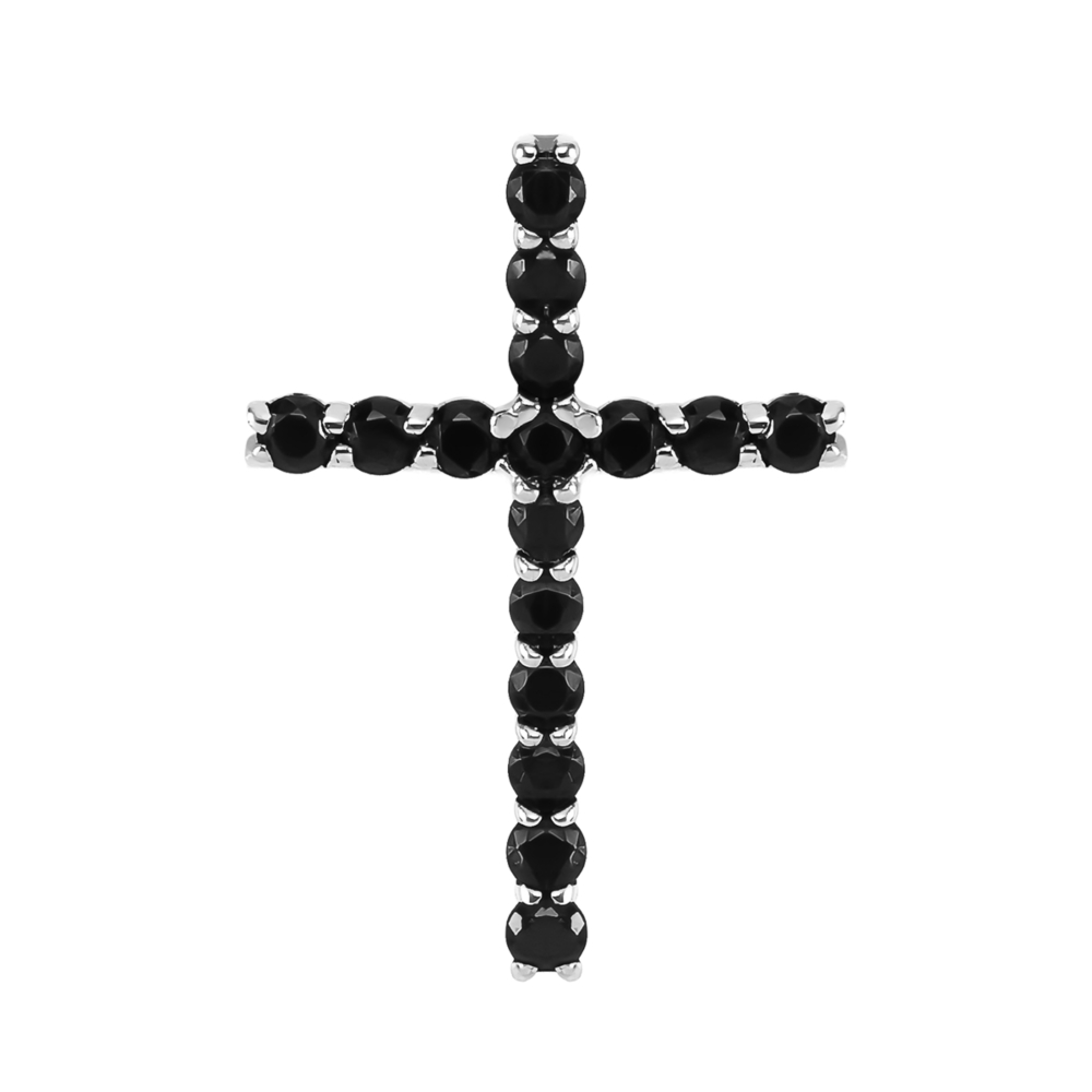 Золота підвіска Хрестик з фіанітами. Артикул UG531/0411/02/02/02