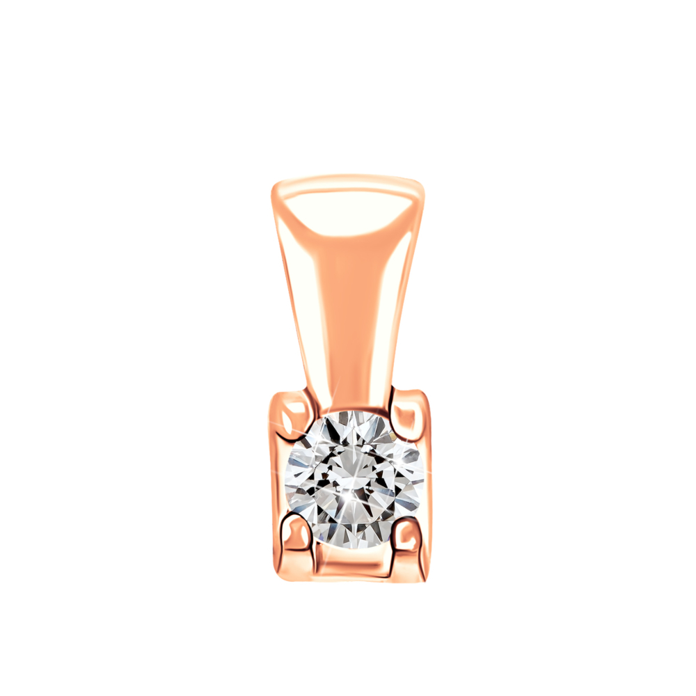 Золотая подвеска с фианитом Royal​ Zirconia.Артикул UG5П4129 Sw