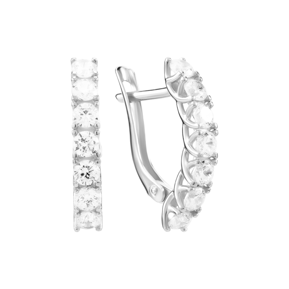 Золоті сережки з фіанітами Tesori. Артикул UG522693/02/1/4204