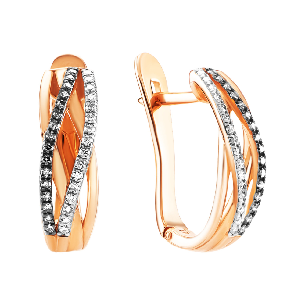 Золотые серьги с бриллиантами. Артикул UG52190873201 к