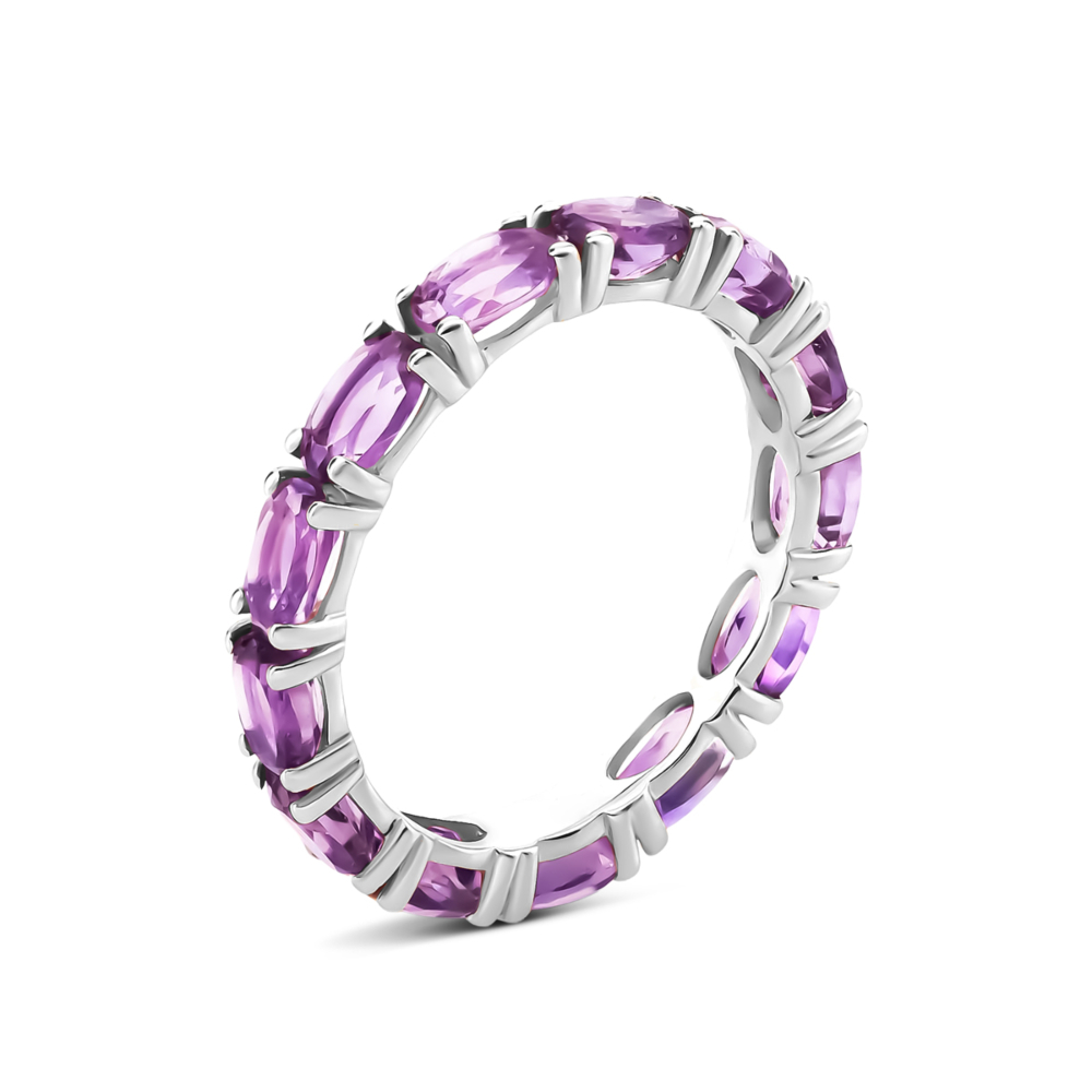 Золота каблучка з аметистом. Артикул UG51111024102 ам