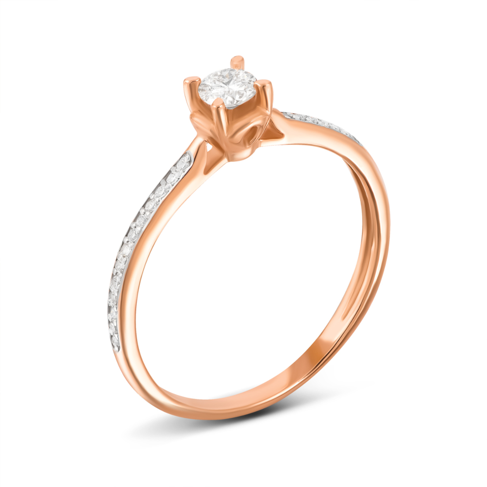 Золотое кольцо с бриллиантами.Артикул UG51191587201